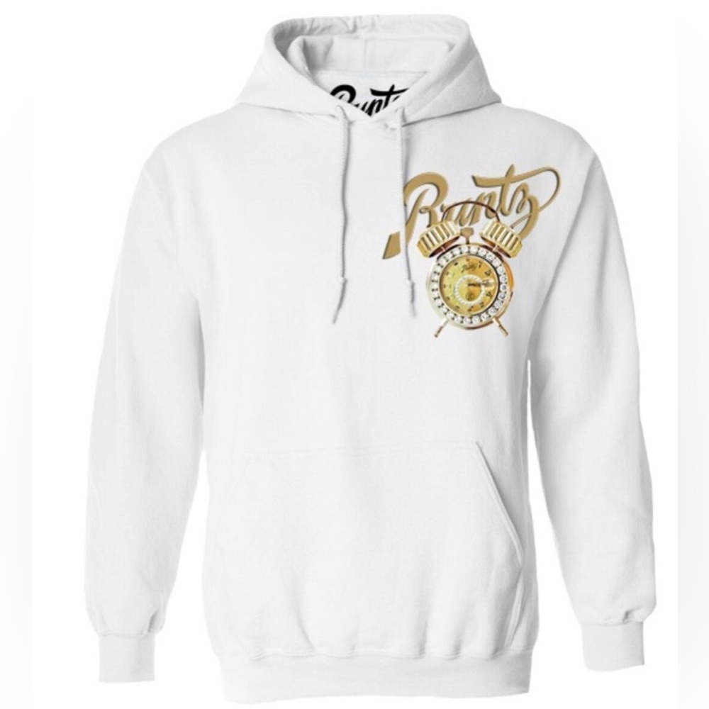 Men’s Runtz Off White Hoodie with Gold Graphic